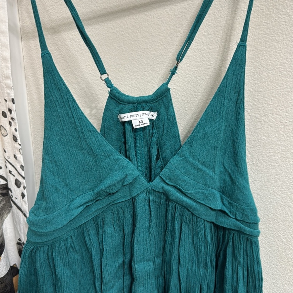SOLD Women’s O’Neill Saltwater Solids Avery Cover-Up Teal Dress. Size XS - Picture 9 of 13